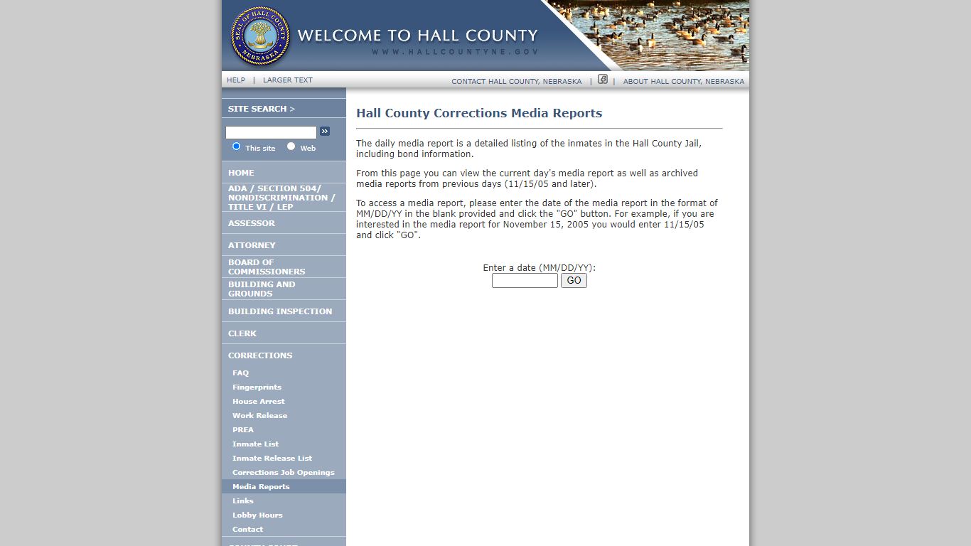 Hall County Corrections Media Reports - Hall County, Nebraska