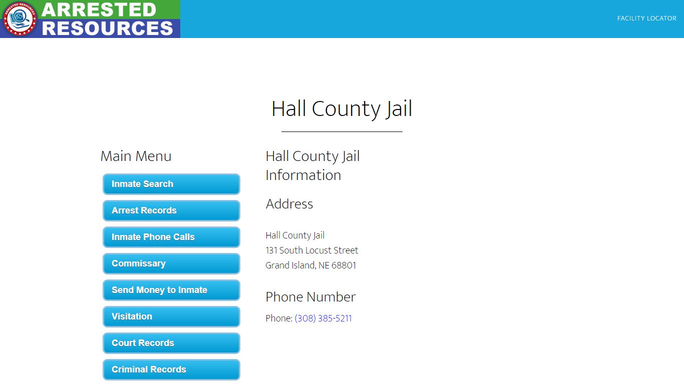 Hall County Jail - Inmate Search - Grand Island, NE - Arrested Resources
