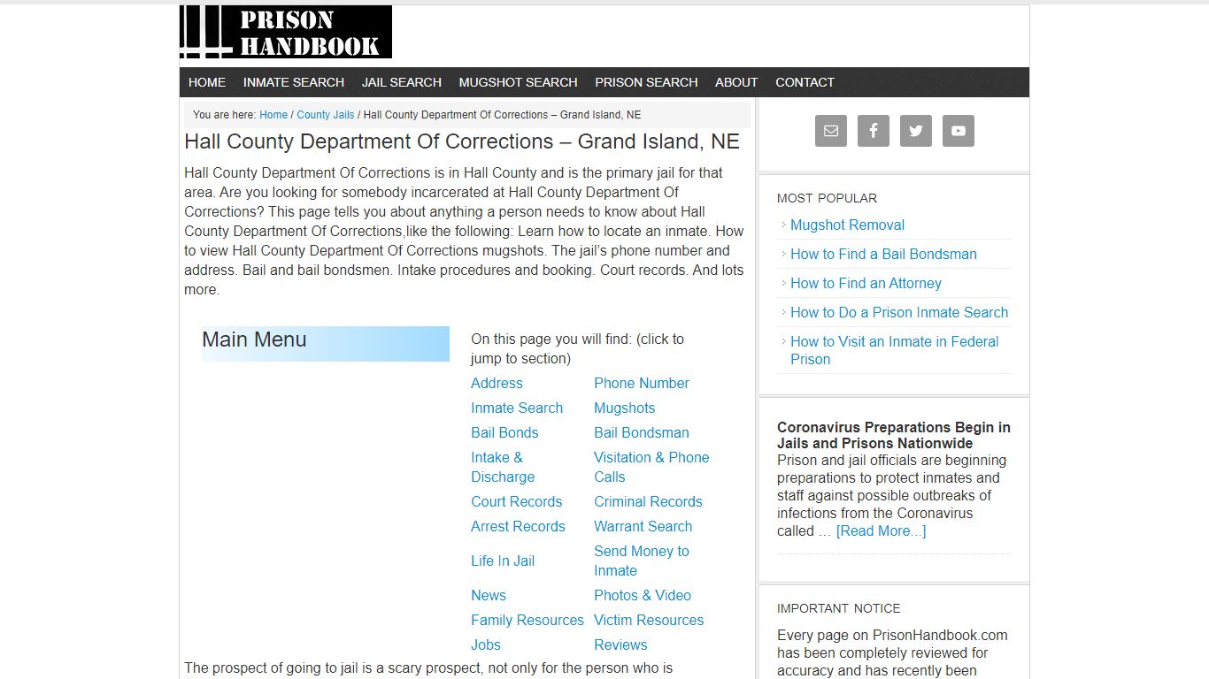 Hall County Department Of Corrections – Grand Island, NE